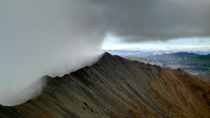 cloud bank against ridge